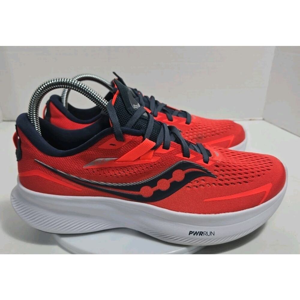 Saucony Women's Ride 15 Running Shoe, VIZIRED/Night Size 9